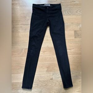 J Brand x Hussein Chalayan Mid Rise Skinny Jean Jegging Black sz 26